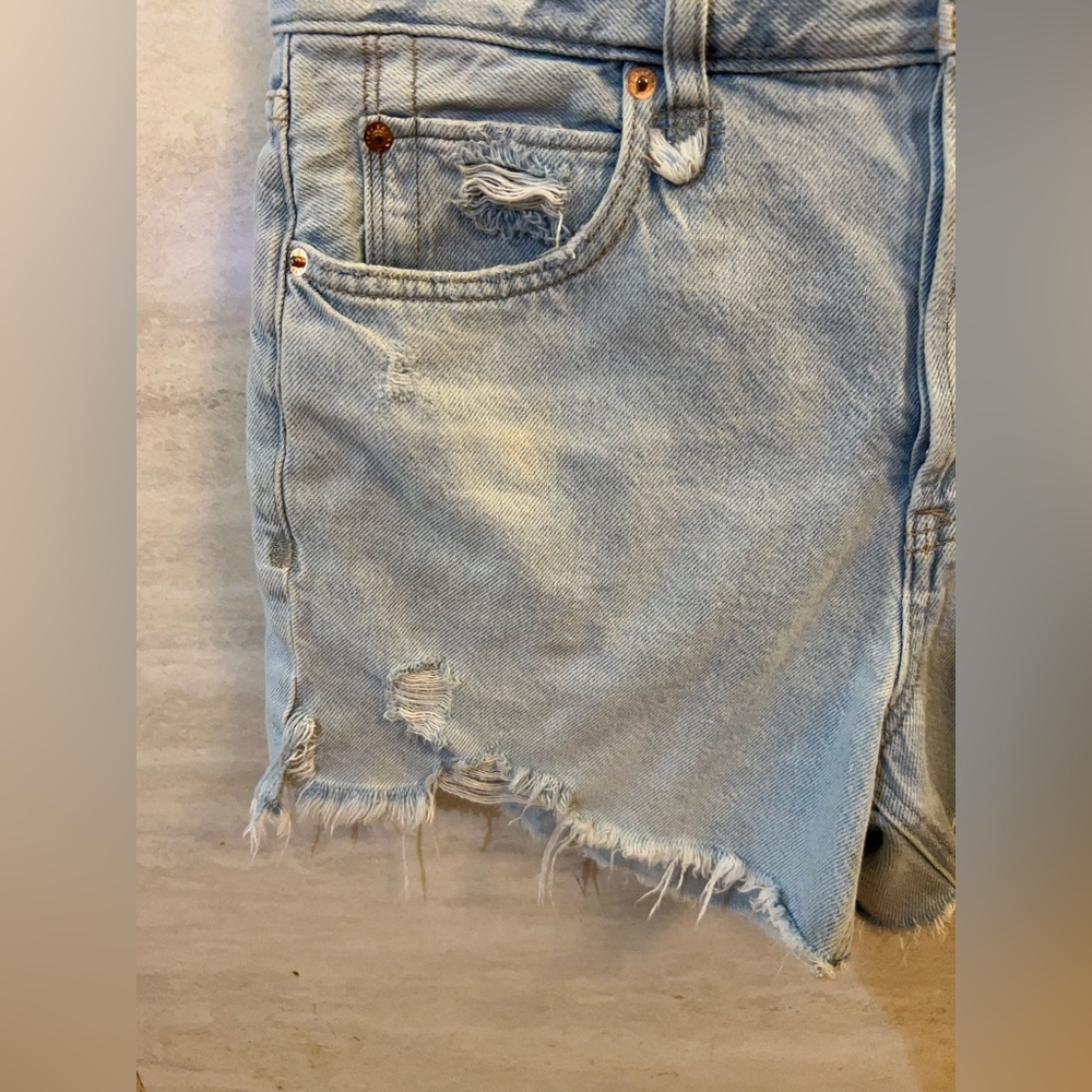 We the Free “Now Or Never” distressed denim shorts by Free People - Picture 3 of 15
